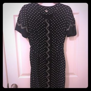 Vintage 1940s Button-down Belted Midi Dress